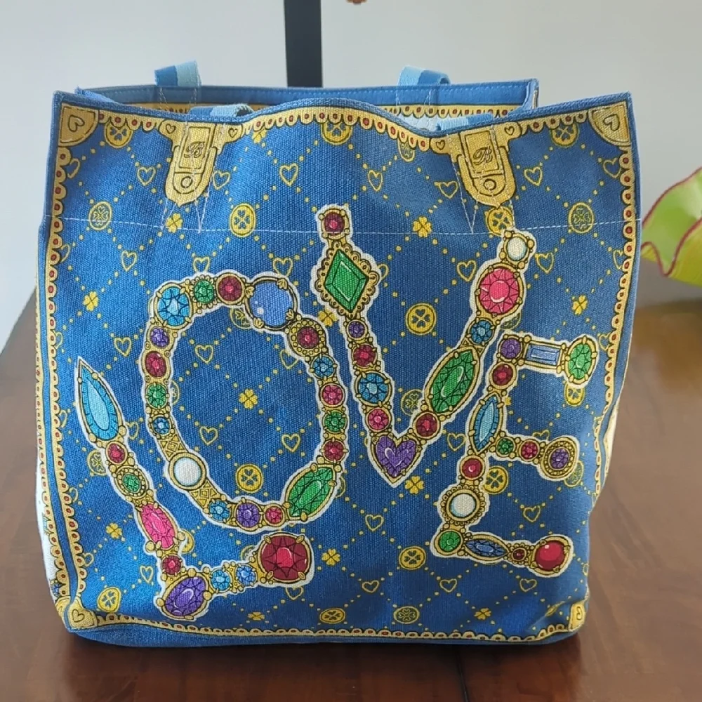 Brighton Jewel-Embellished Design Canvas Tote - Picture 2 of 8